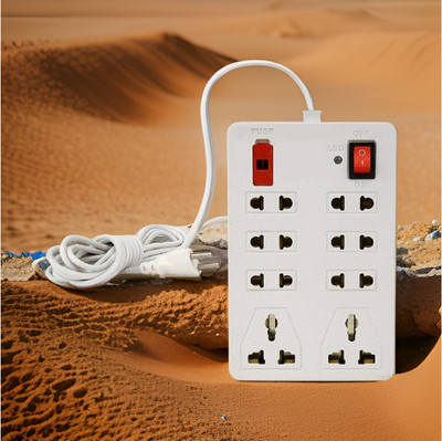 TOOLART Power Plate 8 Multi Plug 1500W 8 Socket Extension Boards JW 8  Socket Extension Boards(White, 2.5 m)