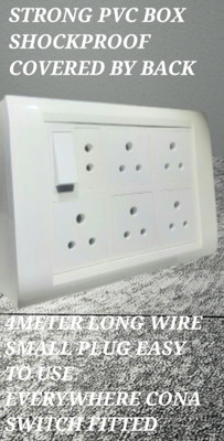 BAHUL MULTIOUTLET EXTENSION BOARD SMALL PLUG 1000WATT CAPACITY 6  Socket Extension Boards(White, 4 m)