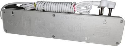 Skeisy 7 SOCKET AND 7 SWITCH AND LED INDICATOR AND 6AMP POWER CORD 3 MTR WIRE 7  Socket Extension Boards(White, 3 m)