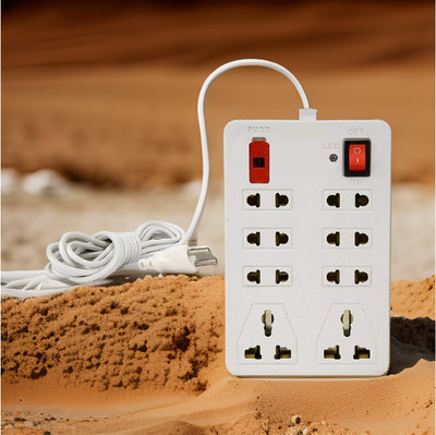 LifoDora Pin Extension Board Flex Box 3 Meter Power Cable 8 Socket Extension BoardsUT 8  Socket Extension Boards(White, 2.5 m)