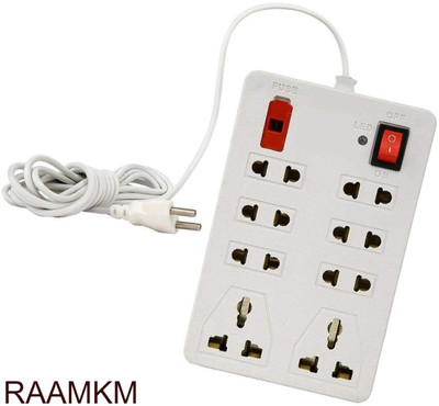 Eels Ex_L_1050_8+1 MINI POWER STRIP/EXTENSION BOARD with power fuse and led indicator 8 Socket Extension Boards(White, 2.5 m) Eels Ex_L_1050_8+1 MINI POWER STRIP/EXTENSION BOARD with power fuse and led indicator 8 Socket Extension Boards(White, 2.5 m)