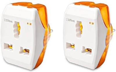 EMBox 6A to 16A Converter Multi Plug Universal Adapter + Indicator 3 Pin Plug 1  Socket Extension Boards(White, 0 m)
