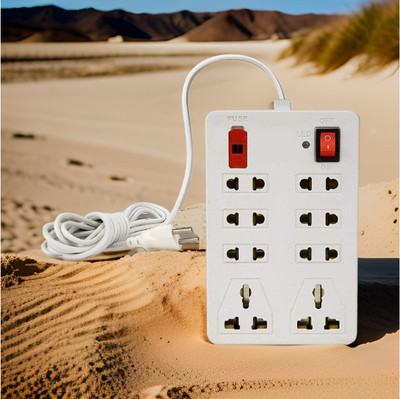 LifoDora Pin Extension Board Flex Box 3 Meter Power Cable 8 Socket Extension BoardsTE 8  Socket Extension Boards(White, 2.5 m)