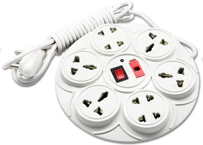Saubhagye Round 8 Socket Extension 8  Socket Extension Boards(White, 2 m)