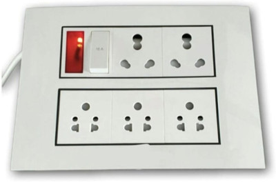BAHUL 5 socket with 5 amp small plug easy to fit everywhere 1000watt capacity 5  Socket Extension Boards(White, 4 m)