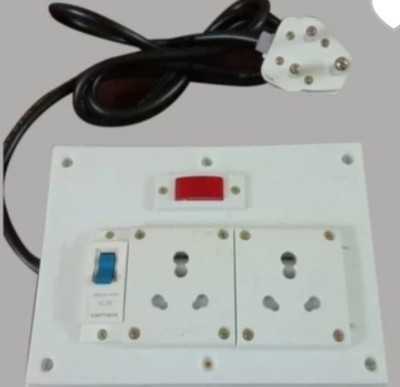 BAHUL Small plug extension easily fit.1000watt capacity 2  Socket Extension Boards(White, 4 m)