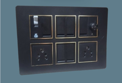 BAHUL BEAUTIFULL WALL BOARD WITH MCB PROTECTION 2  Socket Extension Boards(Black, 0 m)
