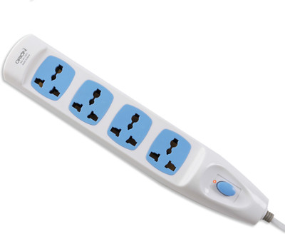 ORION 4+1 Power Link with 4 Universal Socket, 1 Master Switch & LED Indicator 4  Socket Extension Boards(White, Blue, 4 m)