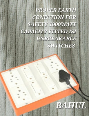 BAHUL MULTIOUTLET EXTENSION BOARD 4+4SOCKET 4  Socket Extension Boards(White, 4 m)