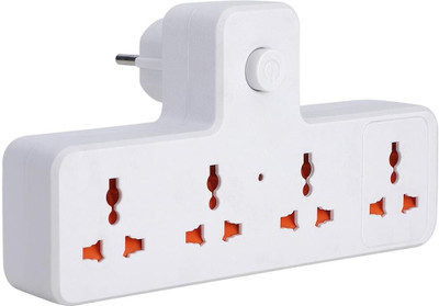 SEASPIRIT 4 Power Sockets Converter with Extension Board Universal Socket 4  Socket Extension Boards(White, 0 m)