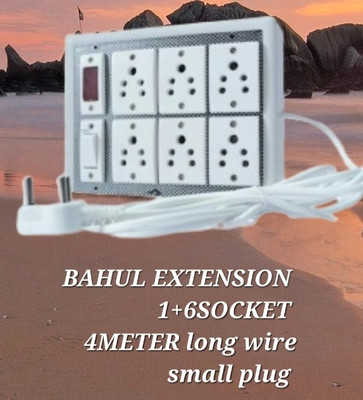 BAHUL 1+6SOCKET MULTIOUTLET EXTENSION BOARD 6  Socket Extension Boards(White, 4 m)