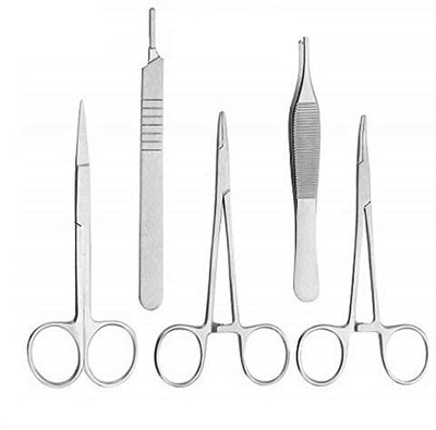 GOLDFINCH 5 PCS. OF SURGICAL INSTRUMENT : 1 NEEDLE HOLDER ; 1 ADSON FOREP 1 ARTERY FORCEP Utility Forceps