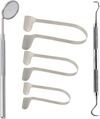 mediwave Surgical Instruments Kit |Nasal Thudichum Set, Probe and Mirror (Set of 3) Utility Forceps