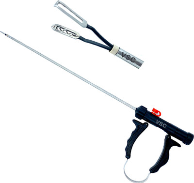 VSC Laparoscopic Bipolar Forceps U-Handle Clippinger Type 5mm Spiral Jaw Instruments Tissue Forceps