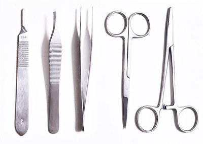 mediwave Hospiclub 5pc Micro Surgical Instrument Set Utility Forceps