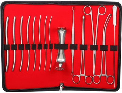 mediwave D & C Gynecology Surgical Instruments with Kit Bag Utility Forceps