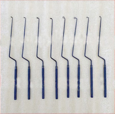 hospiclub Neuro Pituitary Curette Set of 8 Stainless Steel Surgical Instruments Tissue Forceps