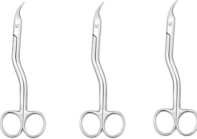 mediwave Surgical Instrument Stainless Steel 410 Grade Stitch Cutting Scissors SET OF 3 Utility Forceps