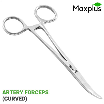 Max Plus | ARTERY FORCEPS | 6 INCH, CURVED | Hemostats Forceps