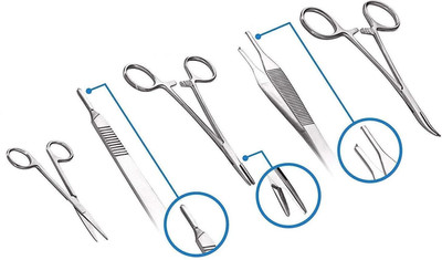 mediwave Surgical Forceps complete suturing kit For Doctors Suturing Forceps
