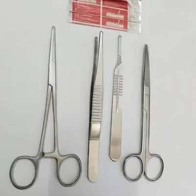 ARI Dressing Surgical instruments Set Stainless steel with 2 blades Utility Forceps