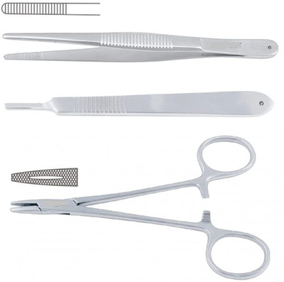 GOLDFINCH Needle Holder. Dissecting Plain Forcep, BP Handle Utility Forceps