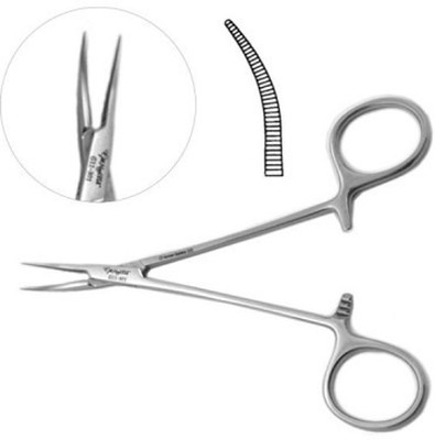 hospiclub Curved Mosquito Forceps 5 inch Surgical Tissue Holding Clamp SS Tissue Forceps