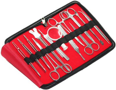mediwave 17 Pcs. Re-usable Surgical Tool Kit For Medical Purpose Utility Forceps