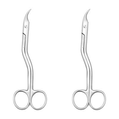 mediwave Surgical Instrument Stainless Steel 410 Grade Stitch Cutting Scissors SET OF 2 Utility Forceps
