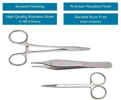 mediwave Suture Set of 3 Surgical Instrument Utility Forceps