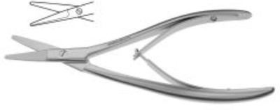 hospiclub Septum Cutting Scissors for ENT Surgery, Straight Curved Blade Stainless Steel Tissue Forceps
