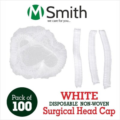 The Divine Exports Pack Of 100 REX-017 Surgical Head Cap(Disposable)