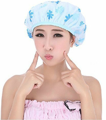 NEWSPARSH Set of 3 Pc Premium Quality Reusable Printed Shower Cap Multipurpose Uses