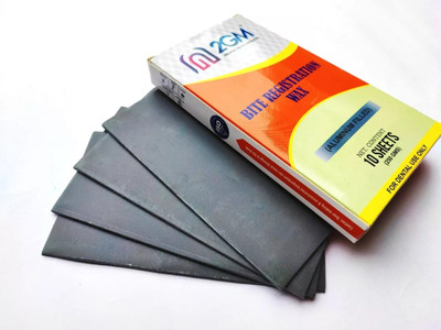 2GM Bite Registration Alu-Wax (250grams) Grey Color Paraffin-10 Sheets per Box/ No Surgical Plier(Paper)
