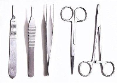 Forgesy Surgical Instrument KIT Set 5 Pc Surgical Plier(Stainless Steel)