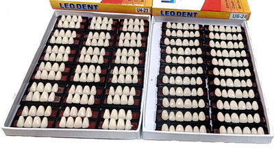 PRAKDENT Dental Acrylic Teeth Kit Combo Sets Shade Of Teeth Upper 4-23 Upper 6-24 /No Surgical Plier(Ceramic)