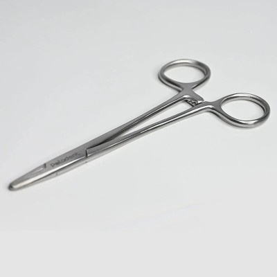 PRAKDENT Dental Polodent Stainless Steel Mayo Heger Needle Holder Stright (5 INCH)/NO Surgical Plier(Steel)