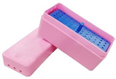 NMD Dental Tool Plastic Bur & File Endo Box (72 Hole) (Pink) (Pack of 1pc) Surgical Plier(Plastic)