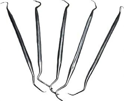 NMD Dental Tool Indian Double Sided Explorer (Set Of 5pcs) Surgical Plier(Stainless Steel)