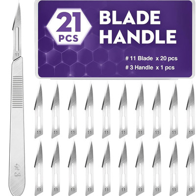 EUZA Surgical Blade Carbon Steel Scalpel Blades No-11 for MedicaL USE Surgical Scalpel(Pack of 20)