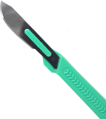 EUZA Disposable Scalpel Blades NO. 22 Sterile Surgical With Graduated Handle Surgical Scalpel(Pack of 2)