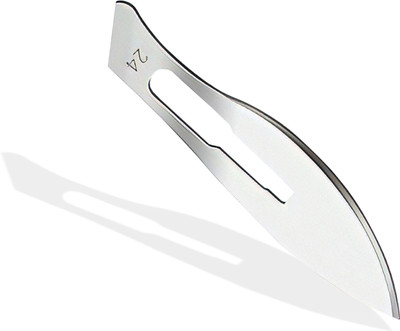 OTICA Doctosword 50 Pcs Sterile Surgical Blade Size-24 With 1 Free B.P Handle No.4 Surgical Scalpel(Pack of 1)