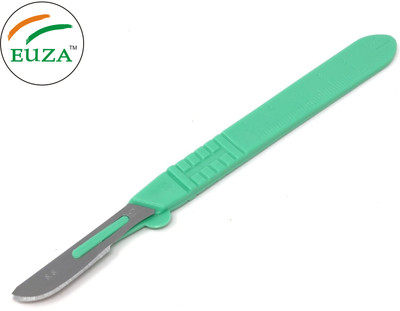 EUZA Disposable Scalpel Blades No. 10 Sterile Surgical With Graduated Handle Surgical Scalpel(Pack of 5)