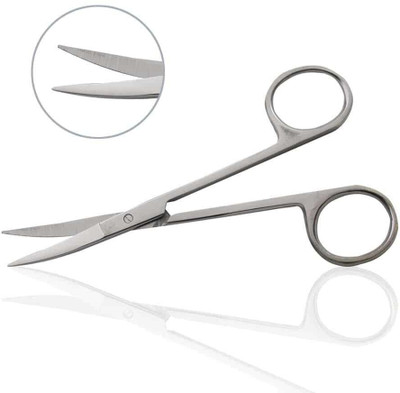 REVITI iris scissor curved surgical instrument 5 inch - 12 cm Strong Cut Scissors(Sharp/Sharp Blades)