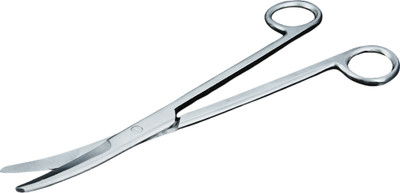 Bos Medicare Surgical Surgical Dressing scissor SH/BL 8'' Curved Surgical Instruments Curved And Angled Dissecting Scissors(Blunt/Sharp Blades)