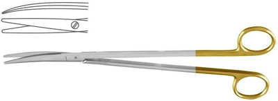 REVITI Metzenbaum scissor tungsten carbide curved 8 inch - 20 cm Metzenbaum Scissors(Blunt/Blunt Blades)
