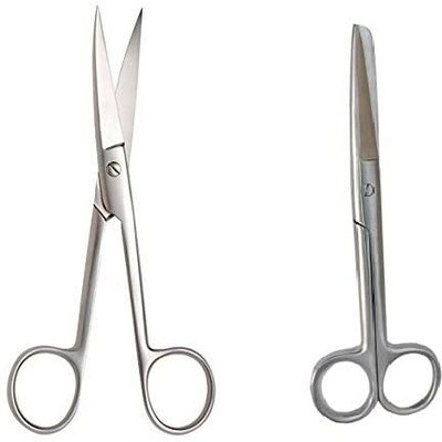 GOLDFINCH Set Of Surgical Scissors 6 inch (Blunt, Sharp) Strong Cut Scissors(Blunt/Sharp Blades)