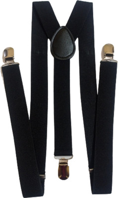 Justin Dustin Y- Back Suspenders for Men(Black)