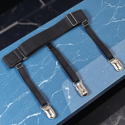LEOWINGS Y- Back Suspenders for Men(Black)