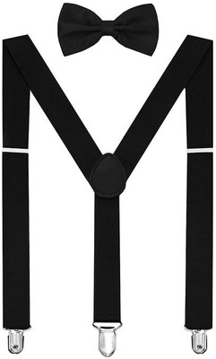 Ranmuk Y- Back Suspenders for Men(Black)